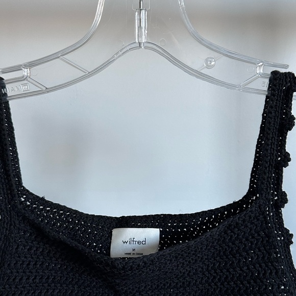 Aritzia Wilfred Black Crochet Top Medium 2023 - Picture 3 of 3